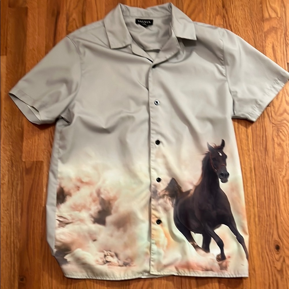 PacSun Gray Dress Shirt Contemporary Minimalist Design